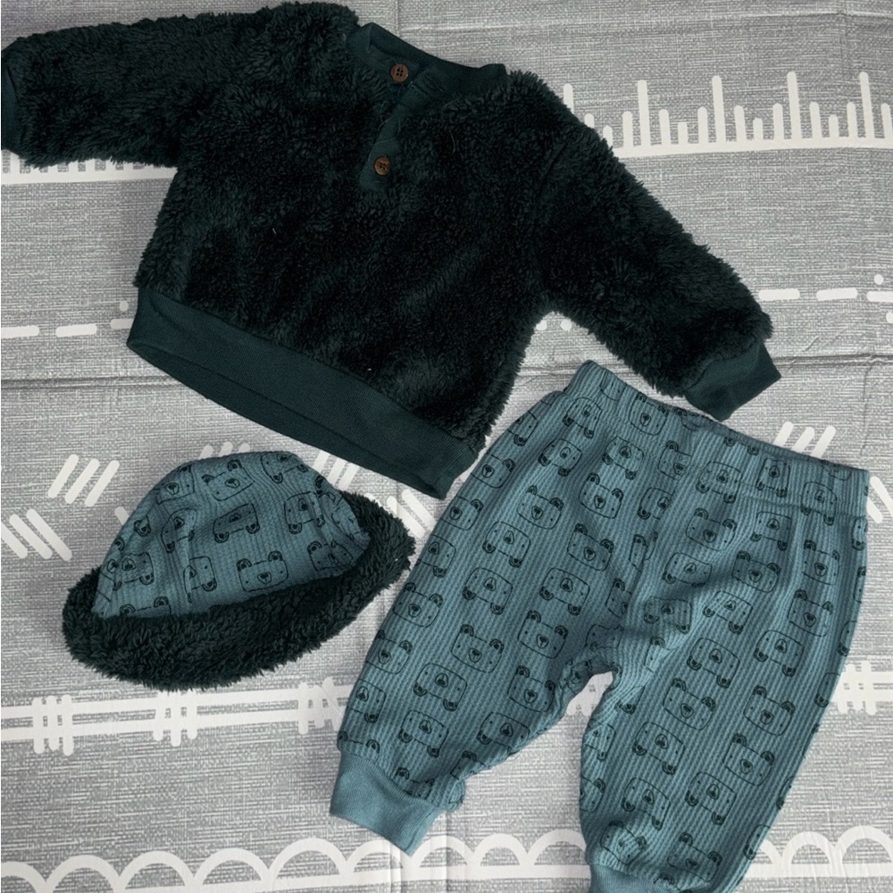 Chick Pea Black and Blue Kids Matching Set